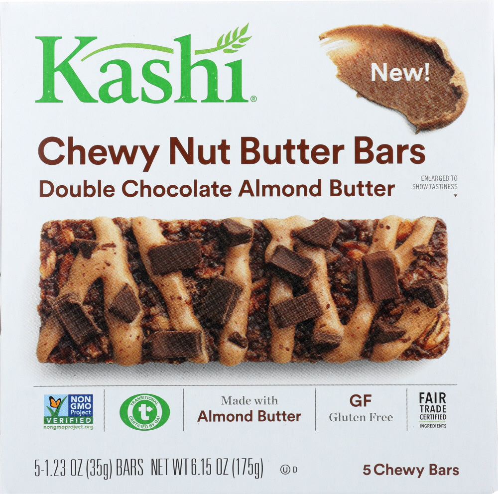KASHI: Chewy Nut Butter Bars Double Chocolate Almond Butter, 6.15 oz - Vending Business Solutions