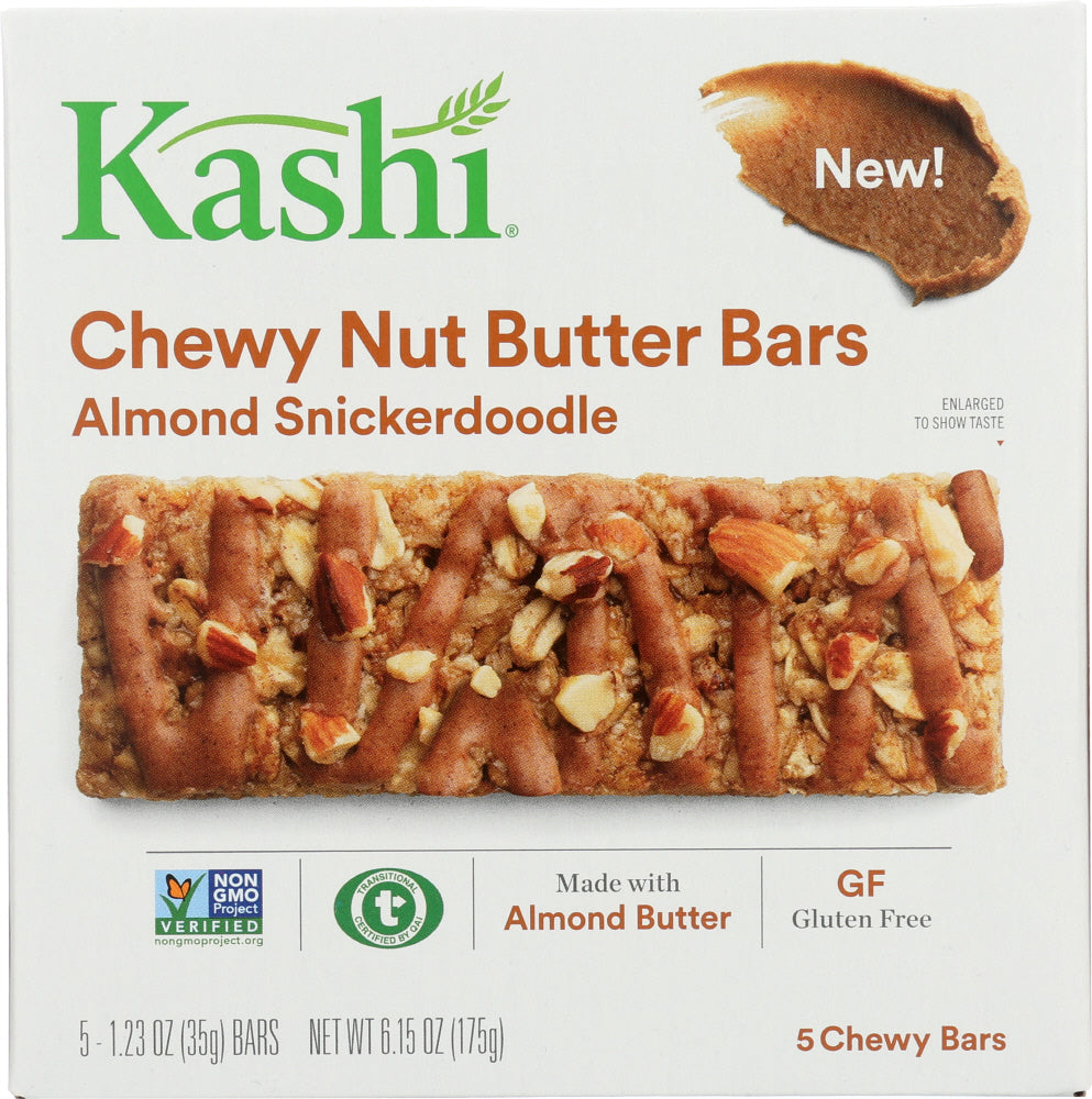 KASHI: Chewy Nut Butter Bars Almond Snickerdoodle, 6.15 oz - Vending Business Solutions