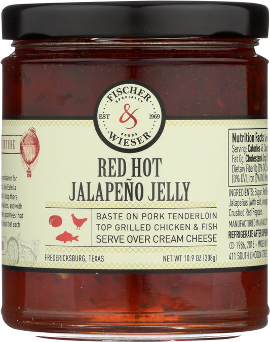 FISCHER & WIESER: Red Hot Jalapeno Jelly, 10.9 oz - Vending Business Solutions
