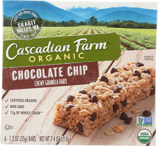 CASCADIAN FARM: Chocolate Chip Chewy Granola Bars, 7.4 oz - Vending Business Solutions