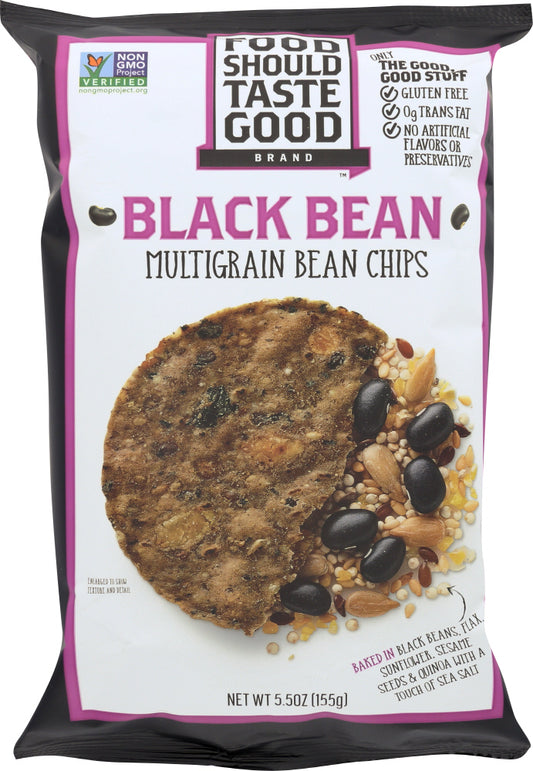 FOOD SHOULD TASTE GOOD: Chip Black Bean Multigrain 12 PC, 5.5 oz - Vending Business Solutions