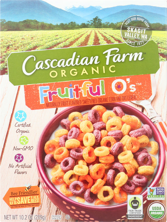 CASCADIAN FARM: Fruitful O's Cereal, 10.2 oz - Vending Business Solutions