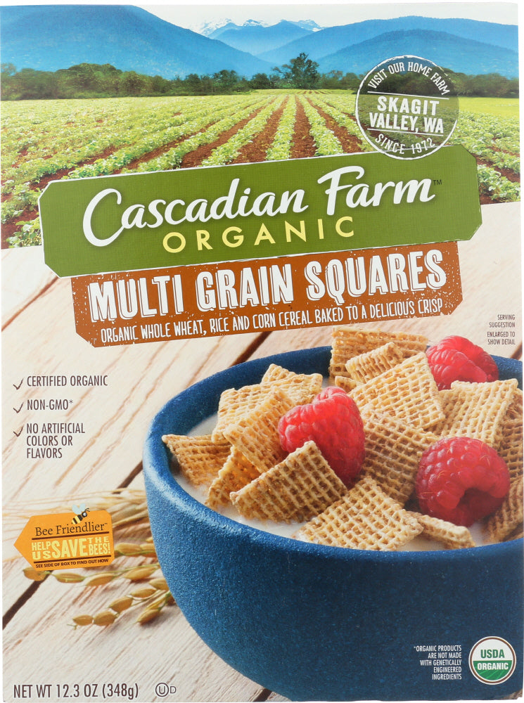 CASCADIAN FARM: Multi Grain Squares Cereal, 12.3 oz - Vending Business Solutions