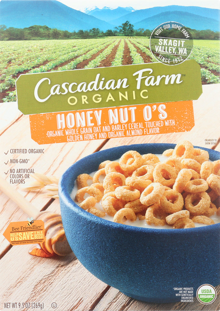 CASCADIAN FARM: Honey Nut O's Cereal, 9.5 oz - Vending Business Solutions