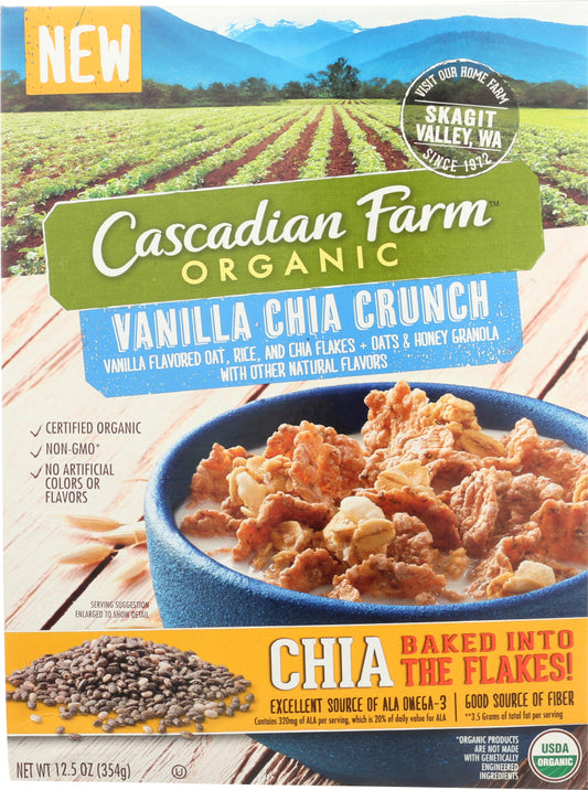 CASCADIAN FARM: Vanilla Chia Crunch Cereal, 12.5 oz - Vending Business Solutions