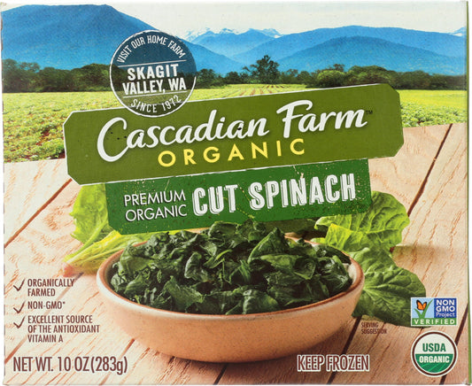 CASCADIAN FARM: Cut Spinach, 10 oz - Vending Business Solutions