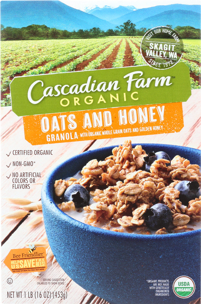 CASCADIAN FARM: Oats & Honey Granola, 16 oz - Vending Business Solutions