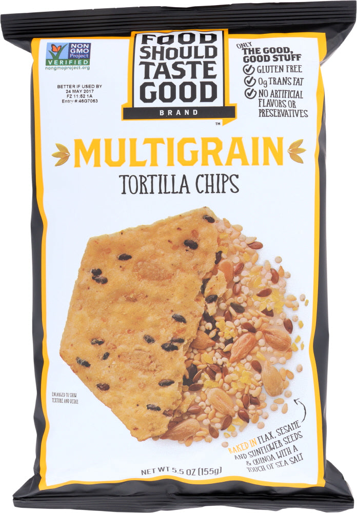 FOOD SHOULD TASTE GOOD: Natural Tortilla Chips Multigrain, 5.5 oz - Vending Business Solutions