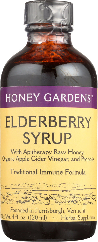 HONEY GARDEN: HONEY GARDEN: Elderberry Honey Syrup, 4 fo - Vending Business Solutions