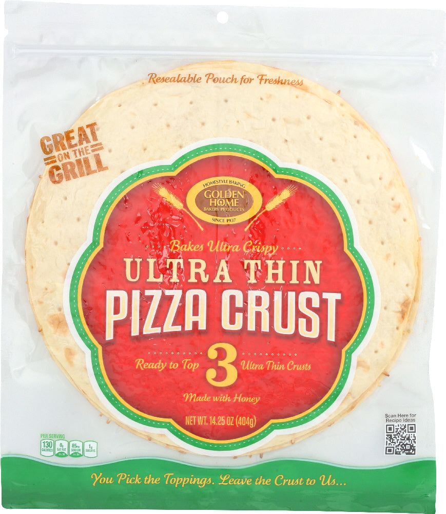 GOLDEN HOME: Ultra Crispy and Ultra Thin Pizza Crust 12-Inch, 14.25 oz - Vending Business Solutions