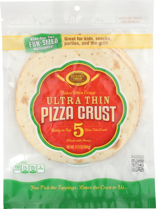 GOLDEN HOME: Ultra Crispy and Ultra Thin Pizza Crust 7-Inch, 8.75 oz - Vending Business Solutions