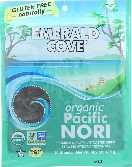 EMERALD COVE: Organic Untoasted Nori Sheets, 10 pc - Vending Business Solutions