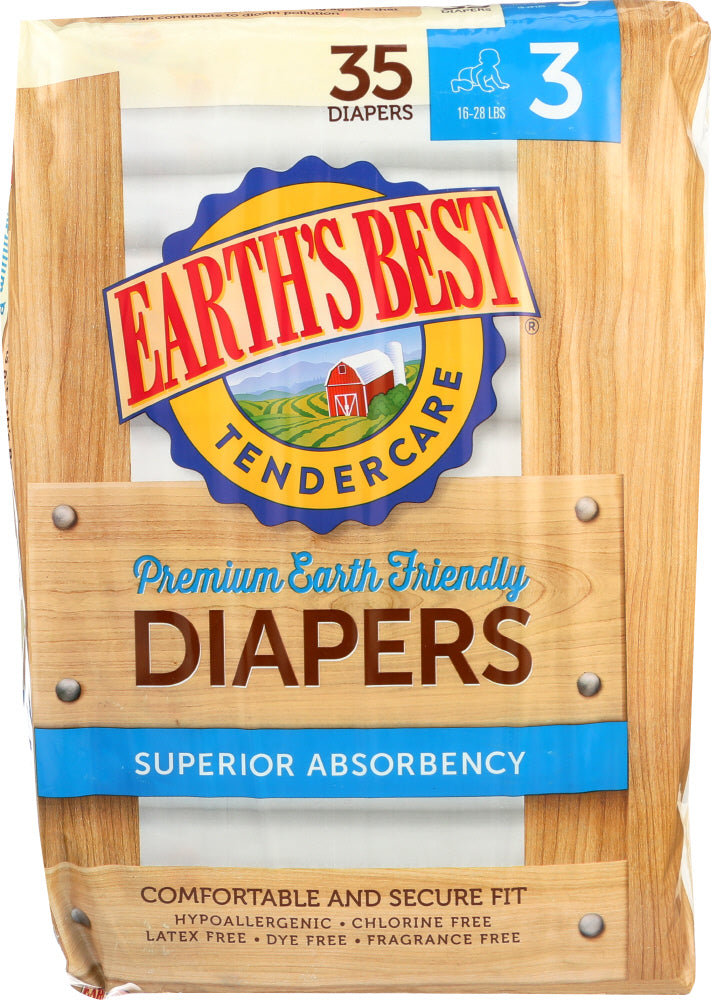 EARTHS BEST: Diaper Stage 3 16-28 lb, 35 pc - Vending Business Solutions