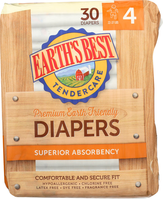 EARTHS BEST: Diaper Stage 4 22-37 lb, 30 pc - Vending Business Solutions