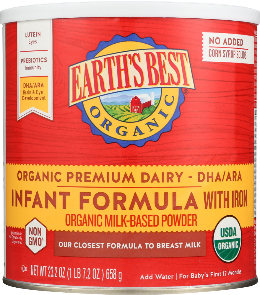 EARTH'S BEST: Organic Infant Formula with Iron, 23.2 oz - Vending Business Solutions