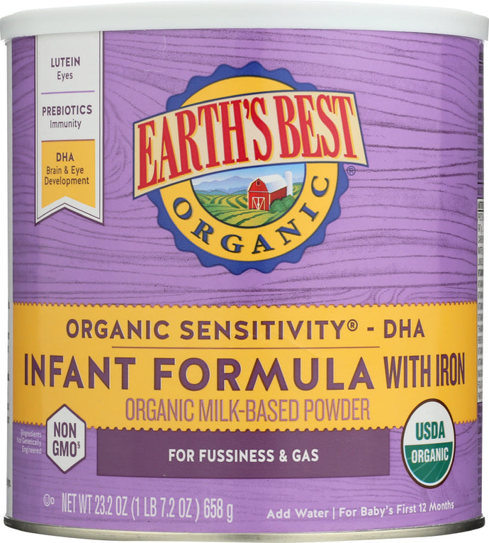 EARTHS BEST: Organic Sensitivity Canned Formula With Iron, 23.2 Oz - Vending Business Solutions