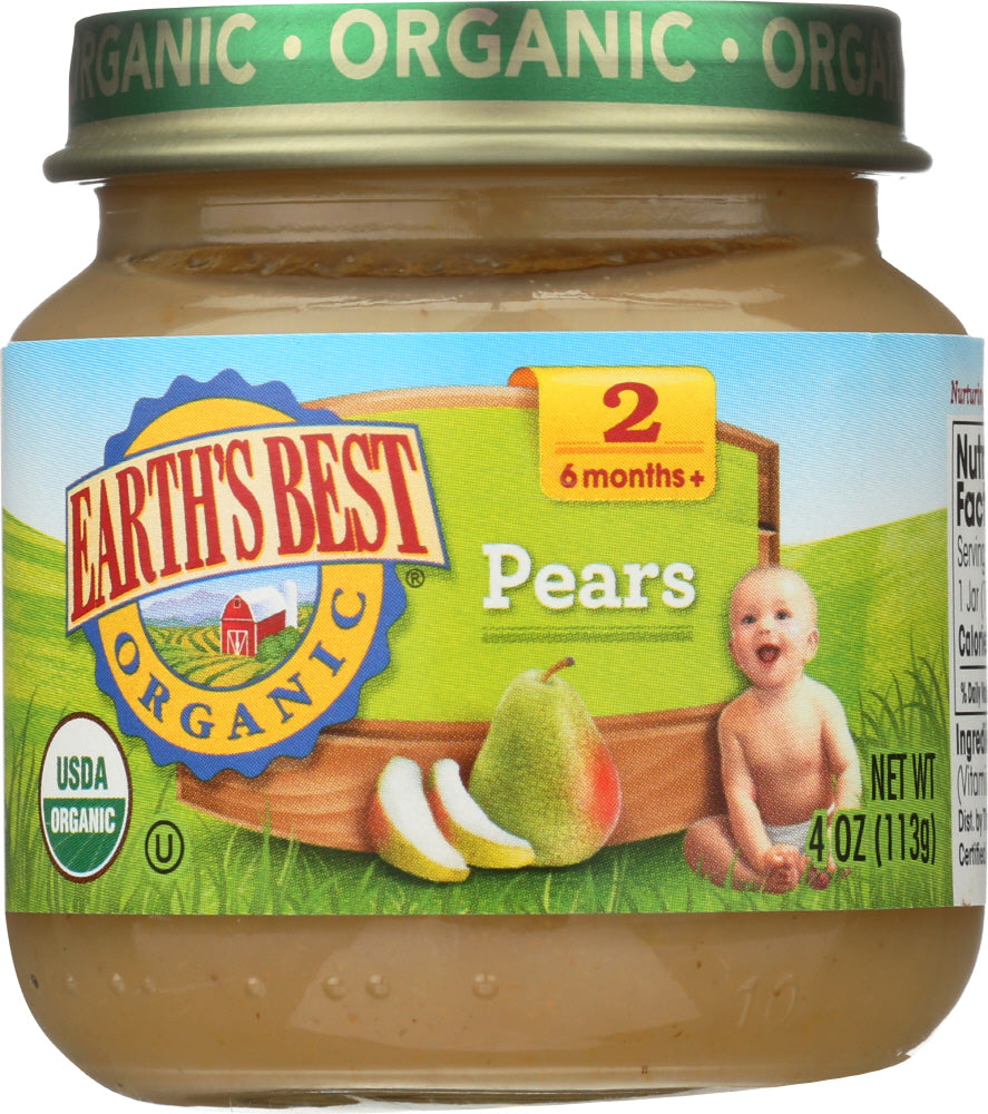 EARTHS BEST: Organic Strained Pears, 4 oz - Vending Business Solutions