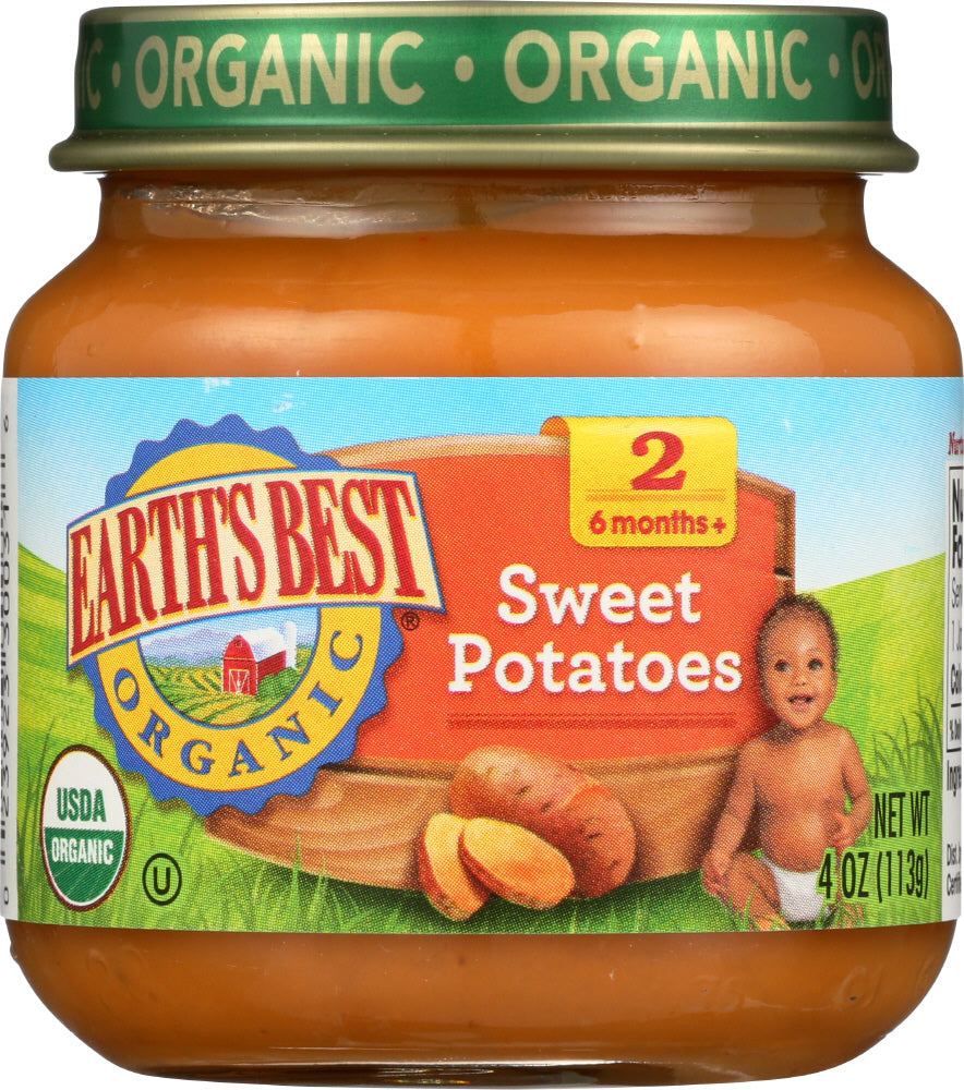 EARTH'S BEST: Organic Baby Food Stage 2 Sweet Potatoes, 4 oz - Vending Business Solutions