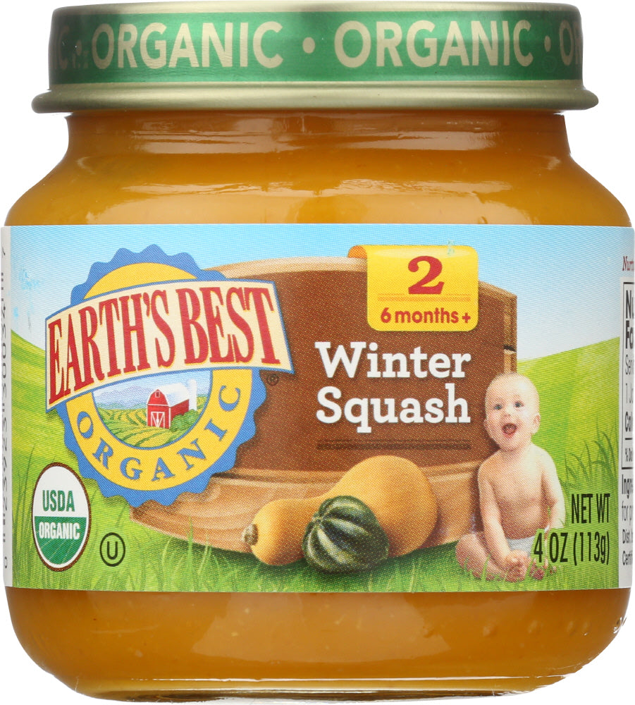 EARTH'S BEST: Organic Baby Food Stage 2 Winter Squash, 4 oz - Vending Business Solutions