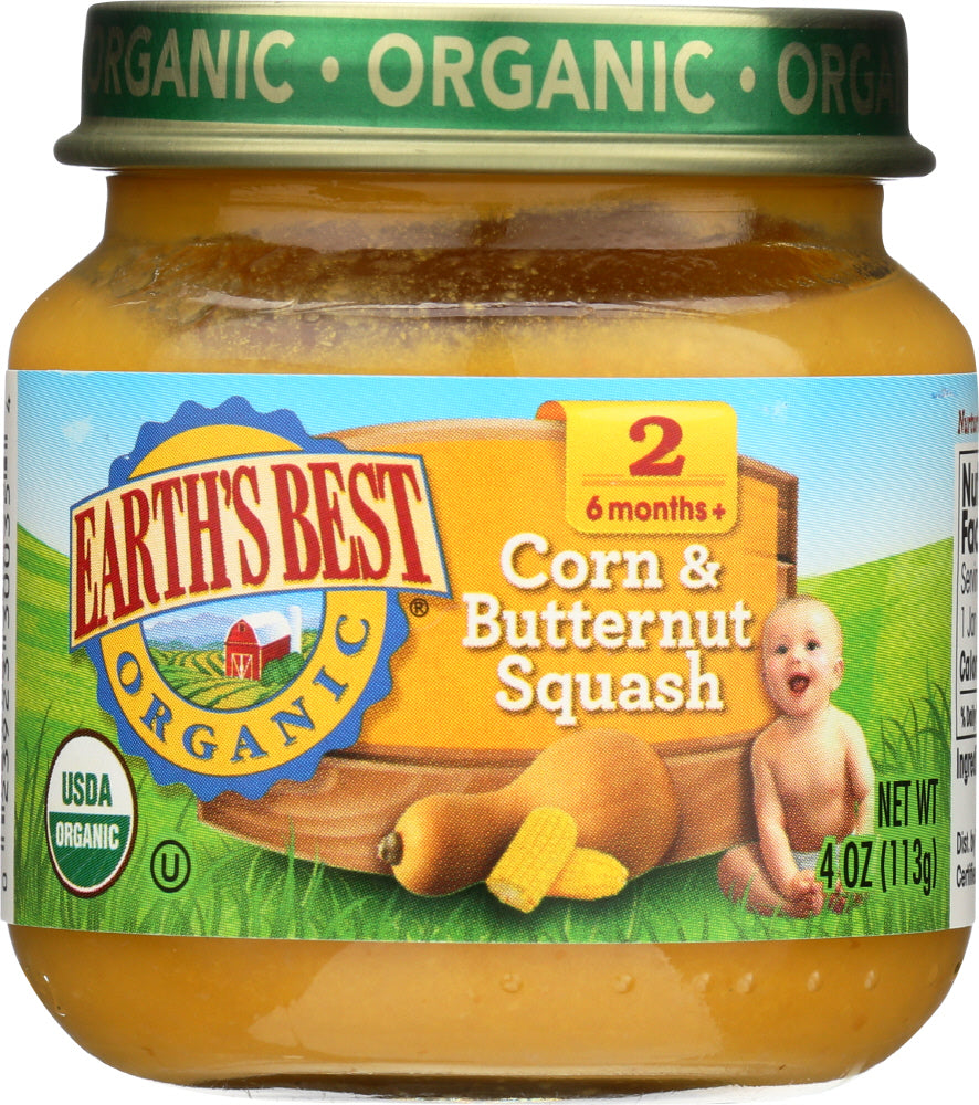 EARTHS BEST: Organic Strained Corn & Butternut Squash, 4 oz - Vending Business Solutions