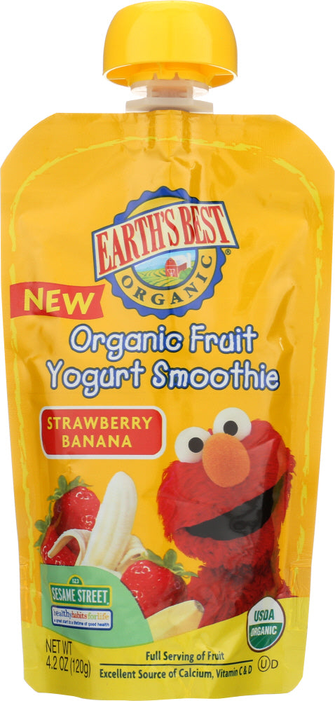 EARTH'S BEST: Organic Fruit Yogurt Smoothie Strawberry Banana, 4.2 oz - Vending Business Solutions