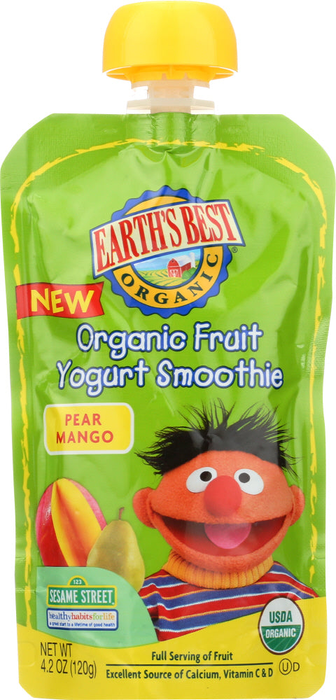 EARTH'S BEST: Organic Fruit Yogurt Smoothie Pear Mango, 4.2 oz - Vending Business Solutions