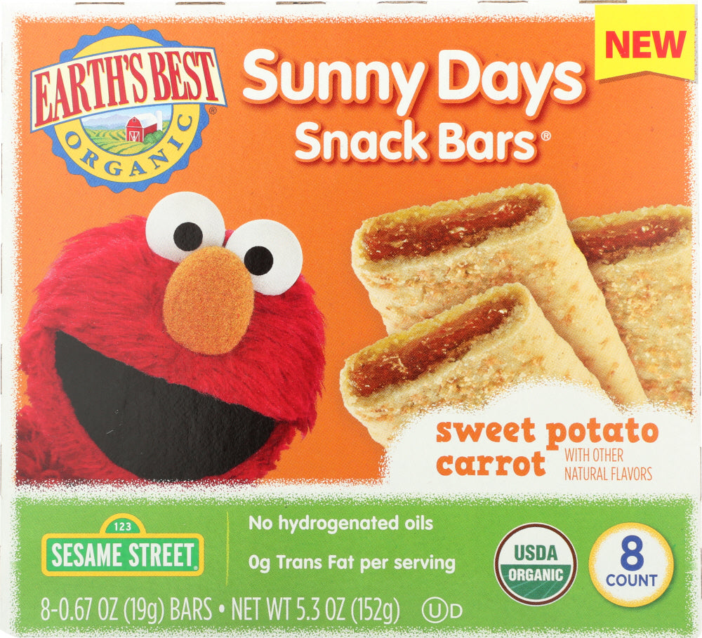 EARTHS BEST: Snack Bar Sunny Days Sweet Potato Carrot, 5.3 oz - Vending Business Solutions