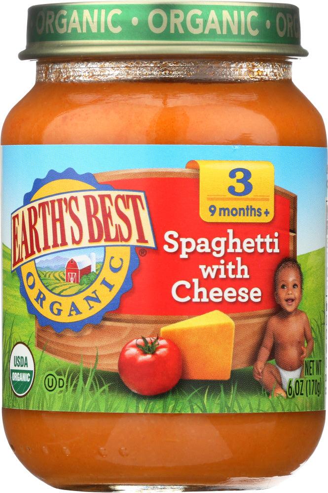 EARTH'S BEST: Organic Baby Food Stage 3 Spaghetti With Cheese, 6 oz - Vending Business Solutions