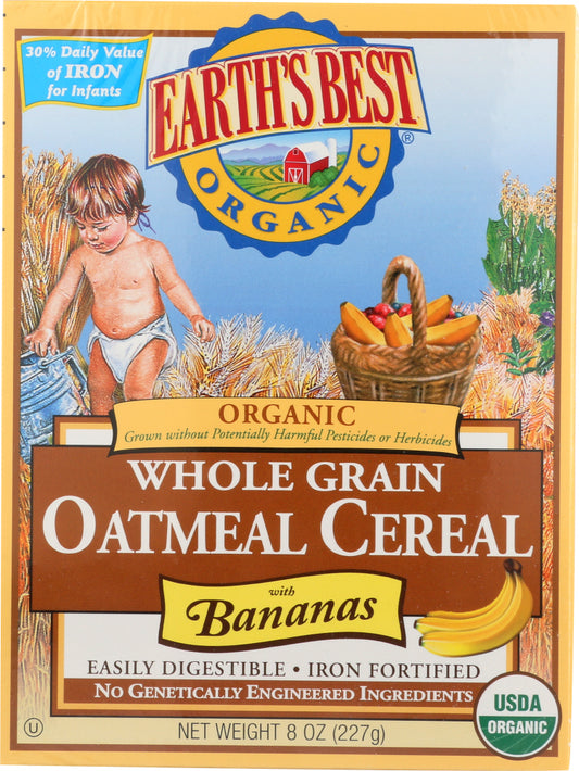 EARTHS BEST: Oatmeal & Banana Cereal, 8 oz - Vending Business Solutions