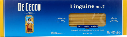 DE CECCO: #7 Linguine Pasta, 16 oz - Vending Business Solutions