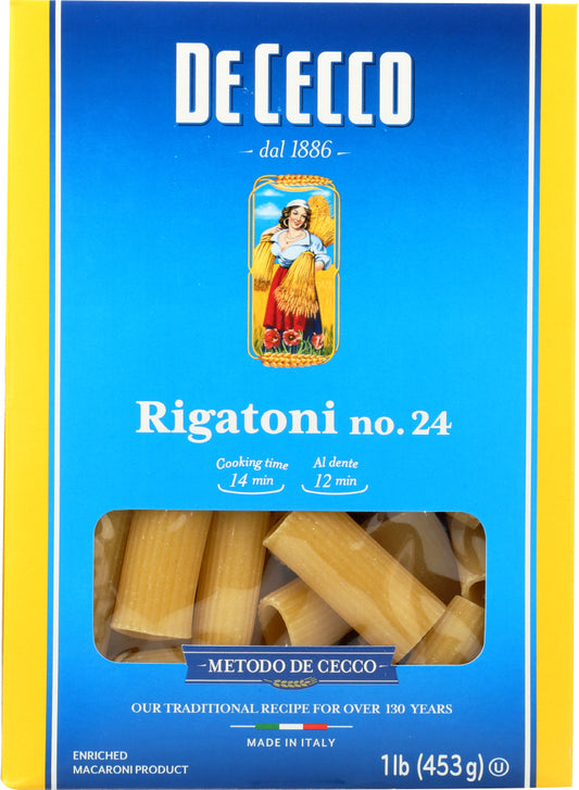 DE CECCO: Pasta Rigatoni, 16 oz - Vending Business Solutions