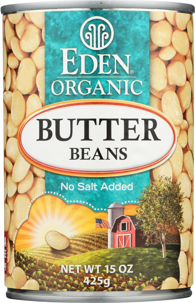 EDEN FOODS: Organic Butter Beans Low Fat, 15 oz - Vending Business Solutions