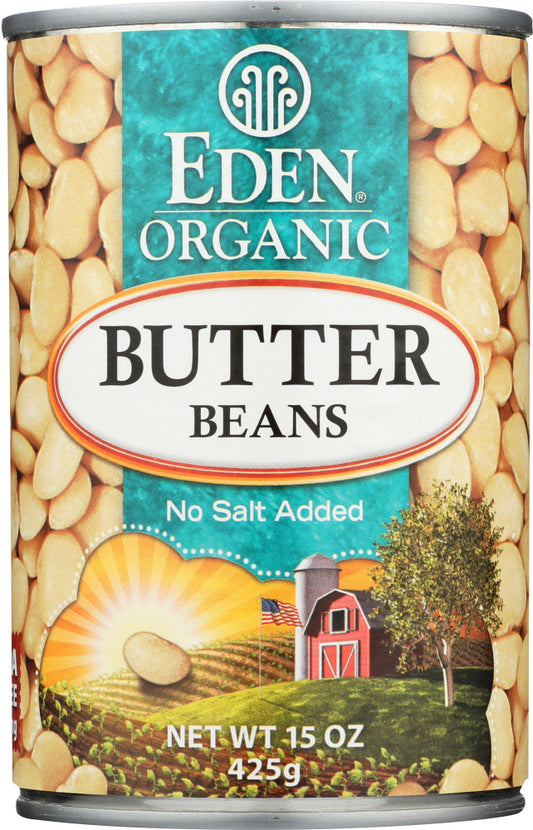 EDEN FOODS: Organic Butter Beans Low Fat, 15 oz - Vending Business Solutions