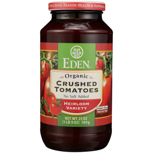 EDEN FOODS: Tomato Crushed Organic Amber Glass, 25 oz - Vending Business Solutions