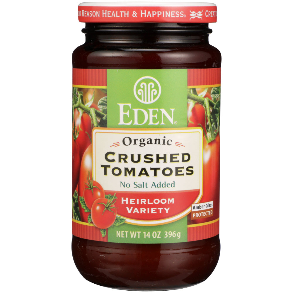 EDEN FOODS: Tomato Crushed Amber Glass, 14 oz - Vending Business Solutions