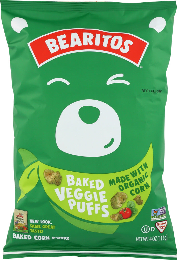 BEARITOS: Snack Puff Veggie Baked, 4 oz - Vending Business Solutions