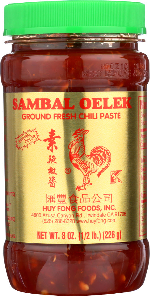 HUY FONG: Sambal Oelek Ground Fresh Chili Paste, 8 oz - Vending Business Solutions