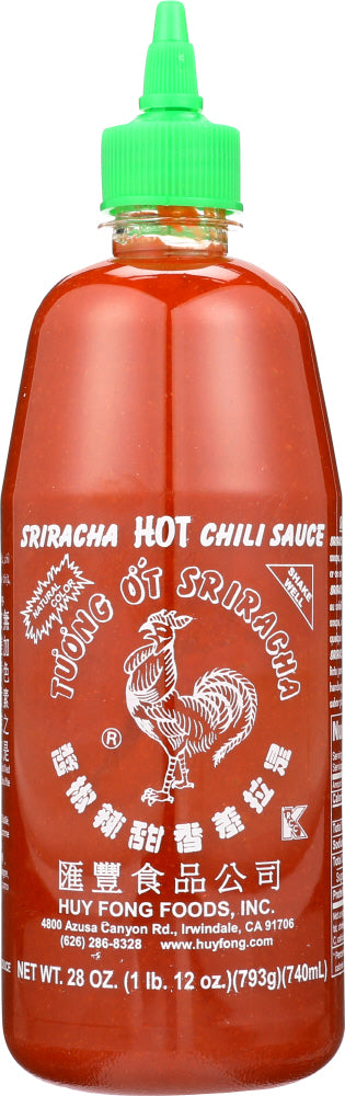 HUY FONG: Sriracha Hot Chili Sauce, 28 oz - Vending Business Solutions