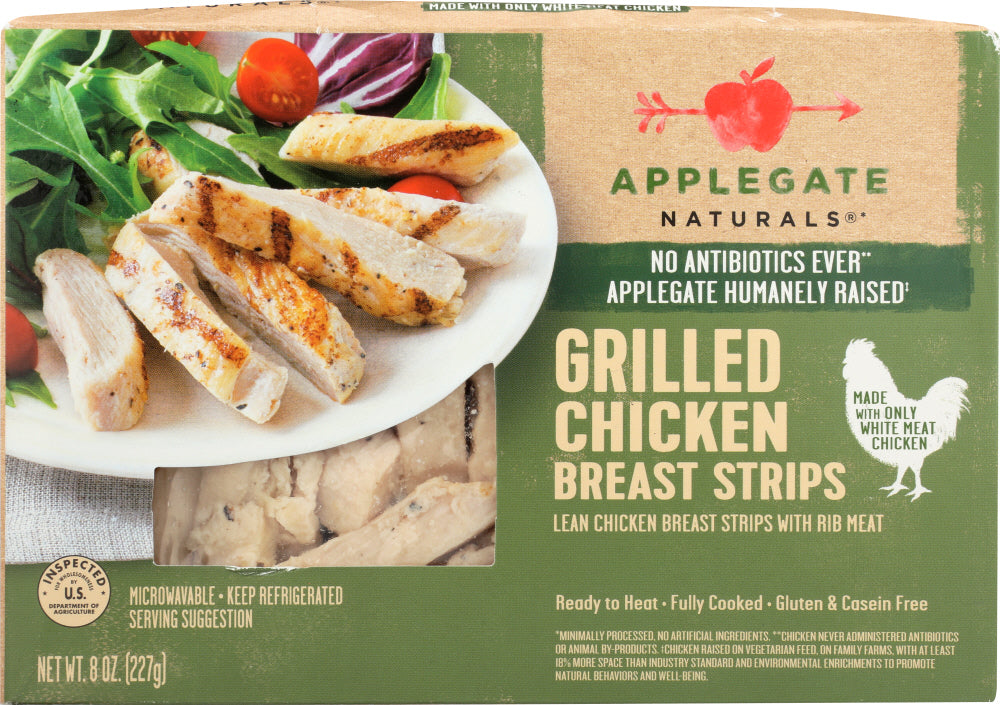 APPLEGATE: Natural Grilled Chicken Breast Strips, 8 oz - Vending Business Solutions