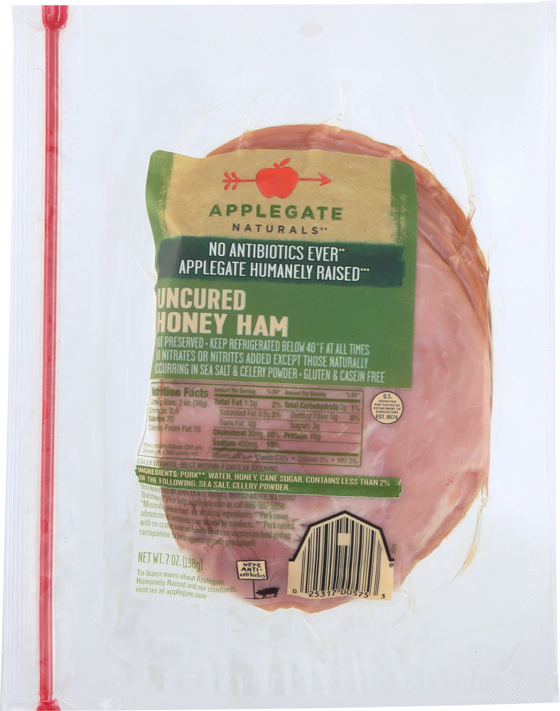 APPLEGATE: Ham Honey Sliced Natural, 7 oz - Vending Business Solutions