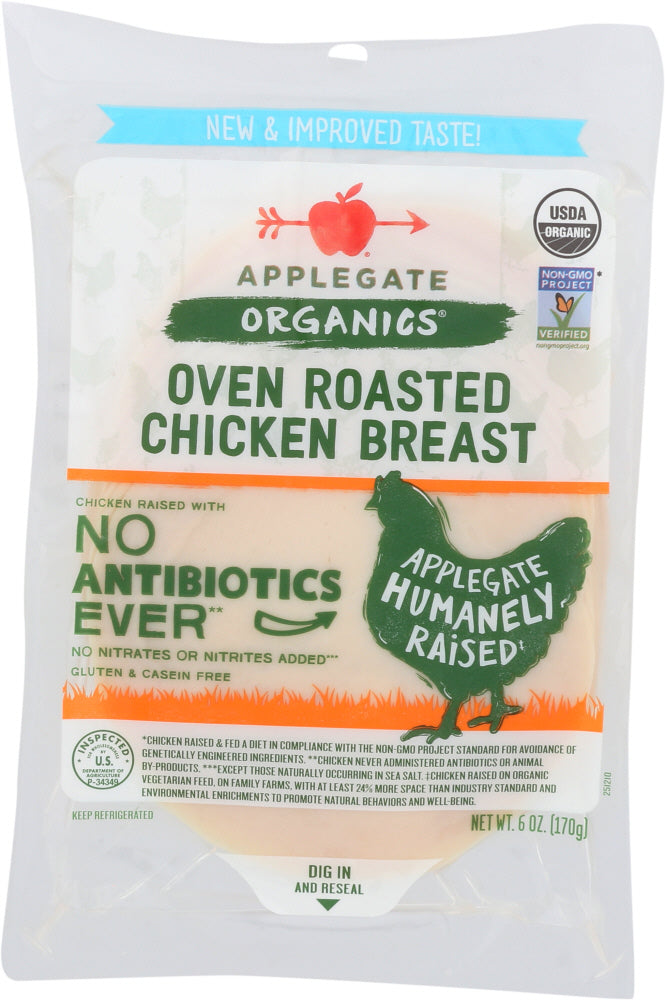 APPLEGATE: Organics Oven Roasted Chicken Breast, 6 oz - Vending Business Solutions