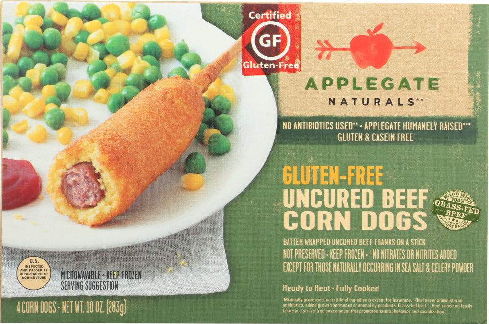 APPLEGATE: Gluten-Free Uncured Beef Corn Dogs, 10 oz - Vending Business Solutions