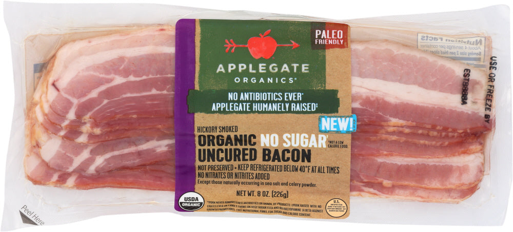 APPLEGATE: Bacon No Sugar Organic Sweet Life, 8 oz - Vending Business Solutions