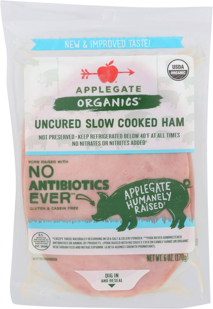 APPLEGATE: Organics Uncured Slow Cooked Ham, 6 oz - Vending Business Solutions