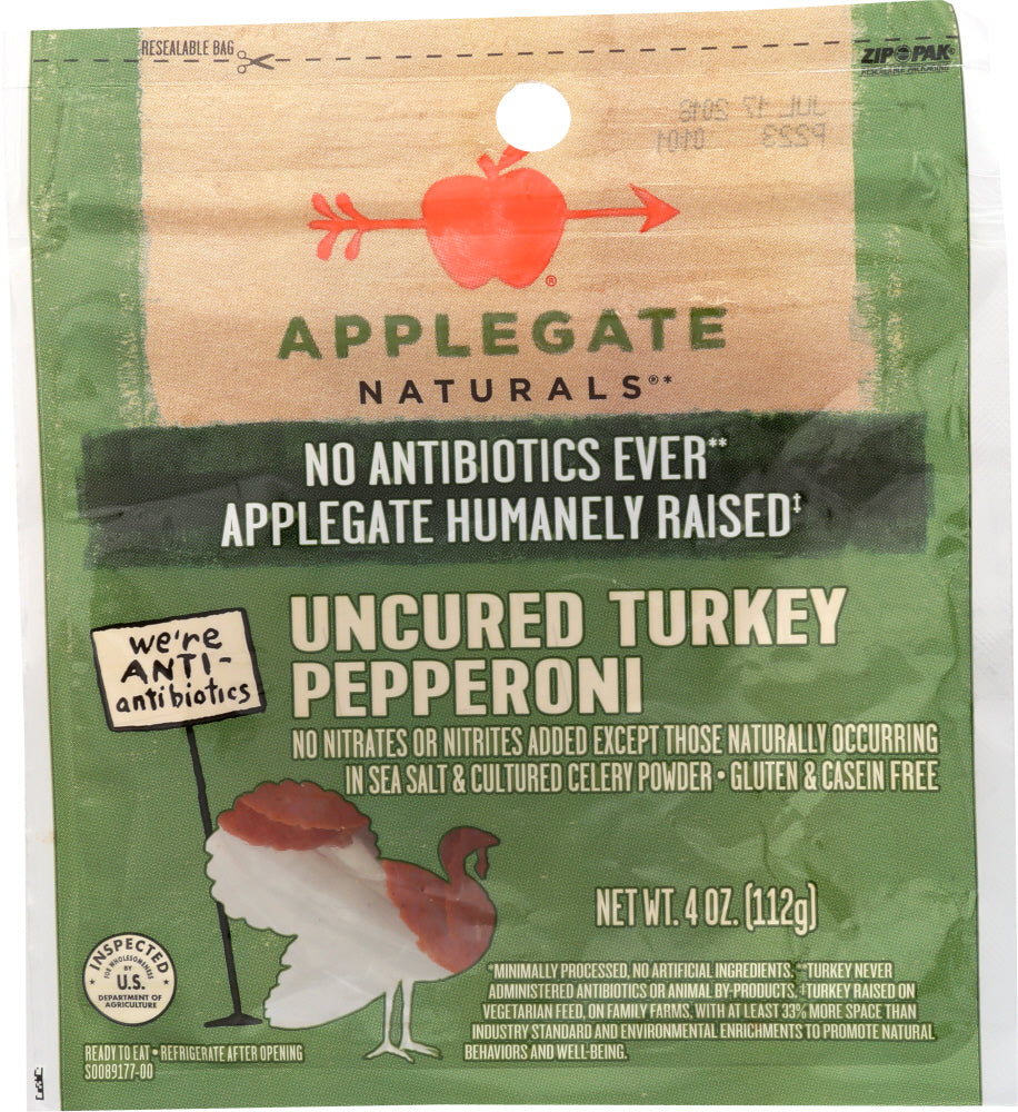 APPLEGATE: Natural Uncured Turkey Pepperoni, 4 oz - Vending Business Solutions