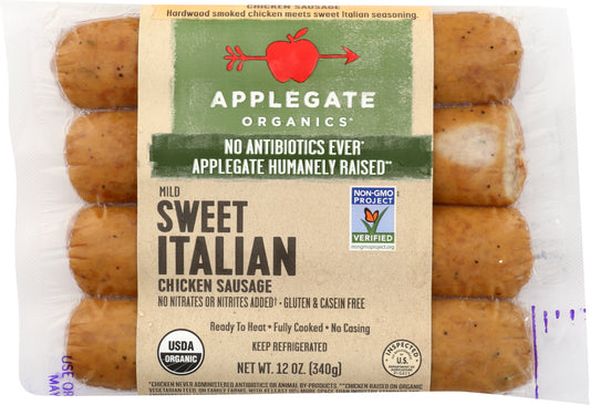 APPLEGATE: Organic Sweet Italian Sausage, 12 oz - Vending Business Solutions