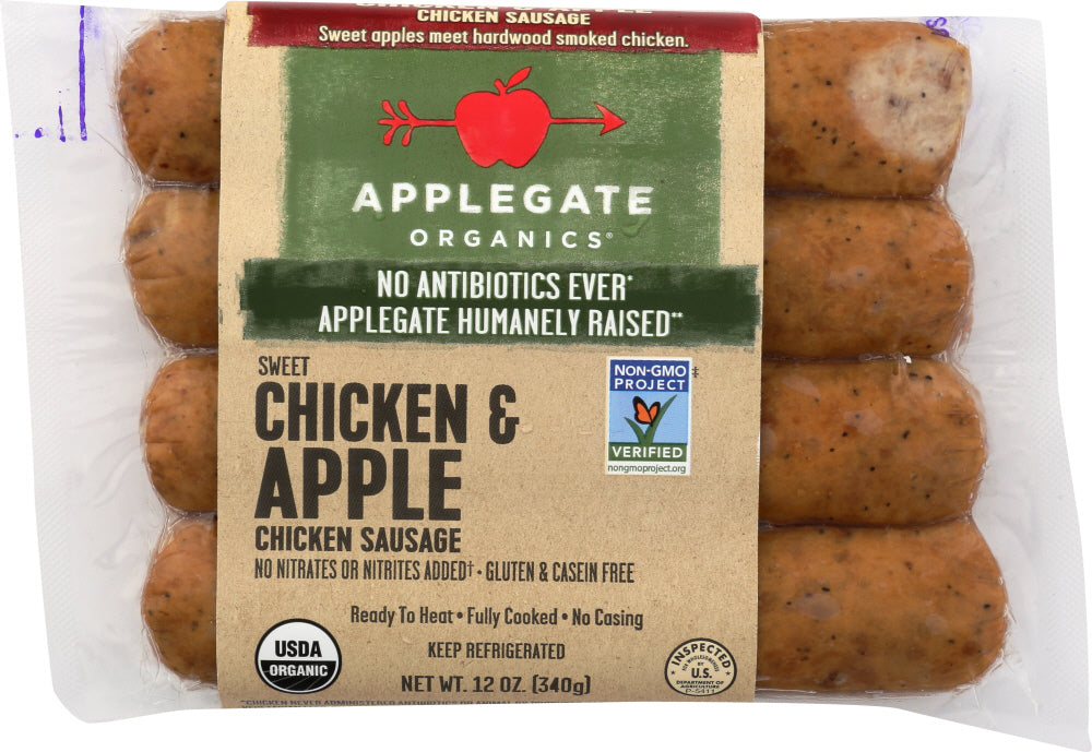 APPLEGATE: Sweet Chicken and Apple Sausage, 12 oz - Vending Business Solutions