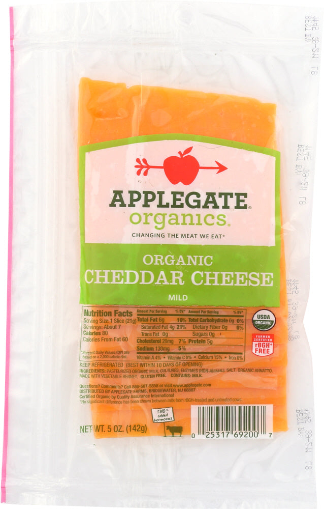 APPLEGATE: Organic Mild Cheddar Cheese, 7 oz - Vending Business Solutions