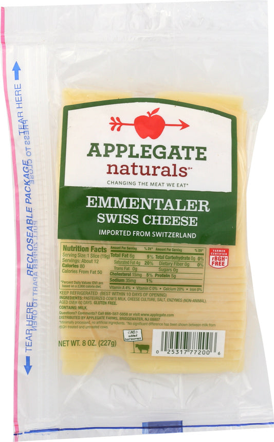 APPLEGATE: Natural Swiss Cheese Emmentaler, 8 oz - Vending Business Solutions
