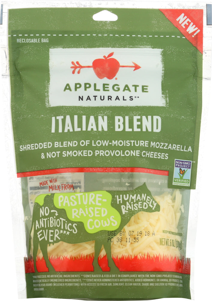 APPLEGATE: Shredded Italian Blend Cheese, 6 oz - Vending Business Solutions